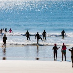 swimmers in yamba in winter