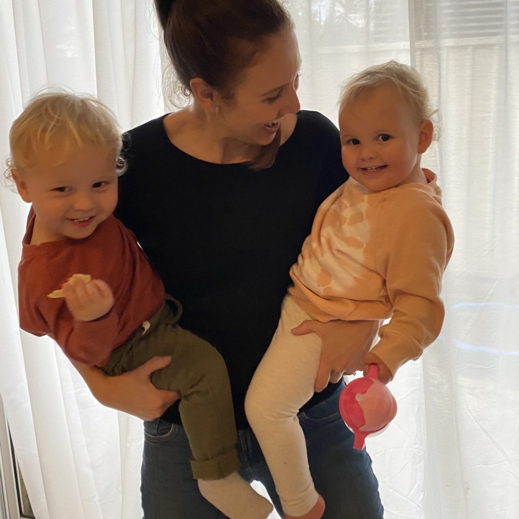 Meg with twins Bodhi and Willow, has always exclusively used natural products on the kids